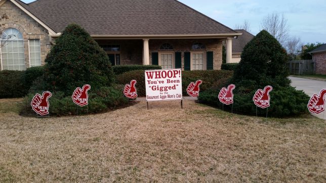 youve-been-giged-signs-at-baldaufs-house