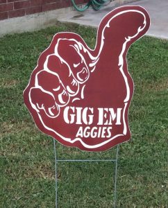 Texas A&M Yard Sign